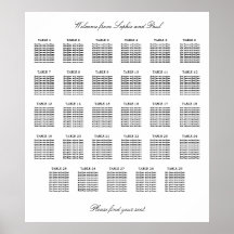 29 Tabelle Elegantes Minimalistisches Sitzdiagramm