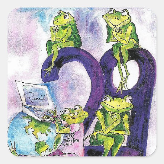 29 und Frogy Leap Year Day Quadratischer Aufkleber (Vorderseite)