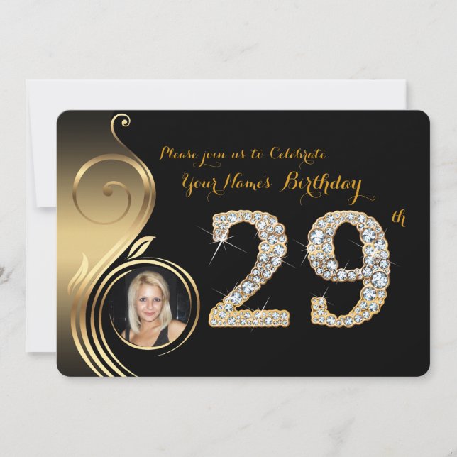 29ème, Invitation Anniversaire, Numéro Diamant, Ph (Devant)