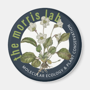 2 1/4 runder Magnet mit Morris-Labrador-Logo