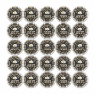 2,25" Honey Mason Jar Lid Étiquette étanche margue