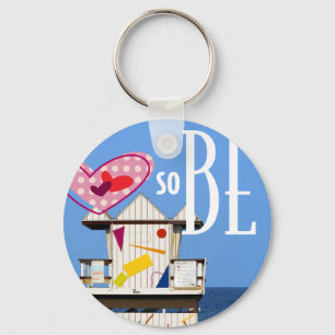 2.25" Llavero Love South Beach Miami 6 ST Schlüsselanhänger
