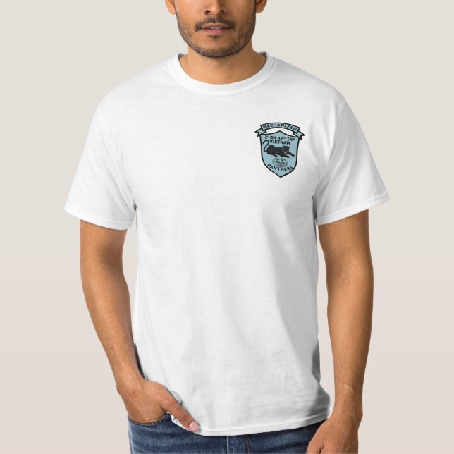 2/47th Inf. Taschen-Flecken-Druck-Shirt des T-Shirt (Vorderseite)