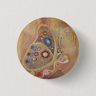 2,50 Cm Badge rond papillon