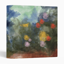 Aquarelle de chemin fleuri très Classeur
