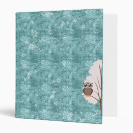 2,54 Cm classeur de signature d'Avery de hibou d'hiver