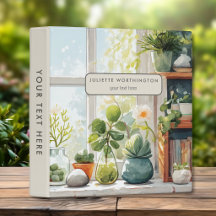 Classeur personnalisé de jardin botanique à l'aqua