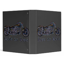 Vivez pour monter le classeur au néon de moto