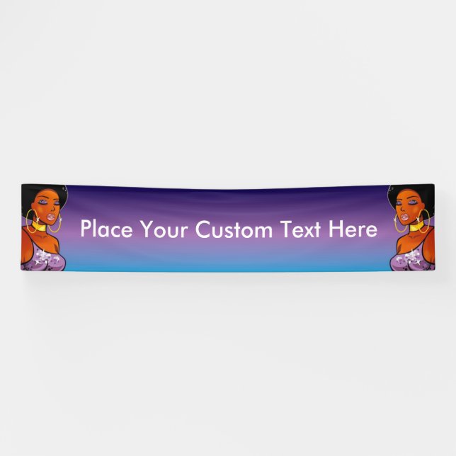 2,5' x 12' Afrozentrisches Banner (Horizontal)