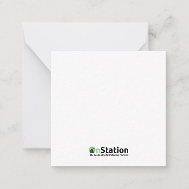 2,5" x 2,5" flache Note-Karte Mitteilungskarte (Vorderseite)