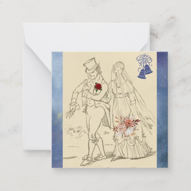 2,5" x 2,5" flache Note-Karte Mitteilungskarte (Vorderseite)