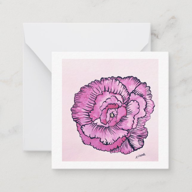 2,5" x 2,5" flache Note-Karte Mitteilungskarte (Vorderseite)
