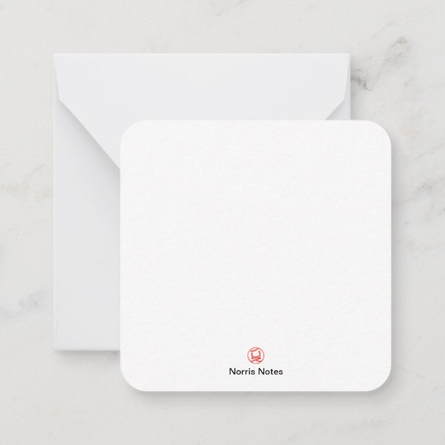 2,5" x 2,5" flache Note-Karte Mitteilungskarte (Rückseite)