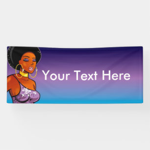 2,5' x 6' Afrozentrisches Banner