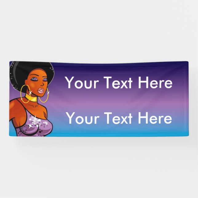2,5' x 6' Afrozentrisches Banner (Horizontal)