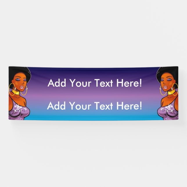 2,5' x 8' Afrozentrisches Banner (Horizontal)