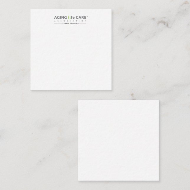 2,5 Zoll x 2,5 Zoll flatter Note Card - Florida Mitteilungskarte (Vorne/Hinten)