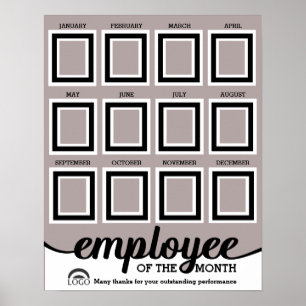 2.5X3IN photo employé du mois affichage Poster