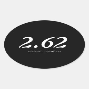 2,62 Ironischer Minimalistischer Ovaler Aufkleber