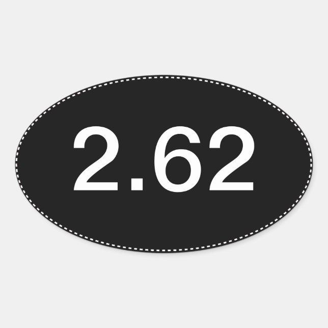 2.62 Ovaler Funny Marathon Autoaufkleber Aufkleber (Vorderseite)