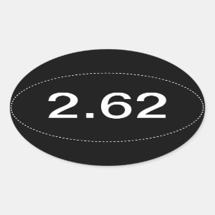 2.62 Ovaler Funny Marathon Autoaufkleber Ovaler Aufkleber