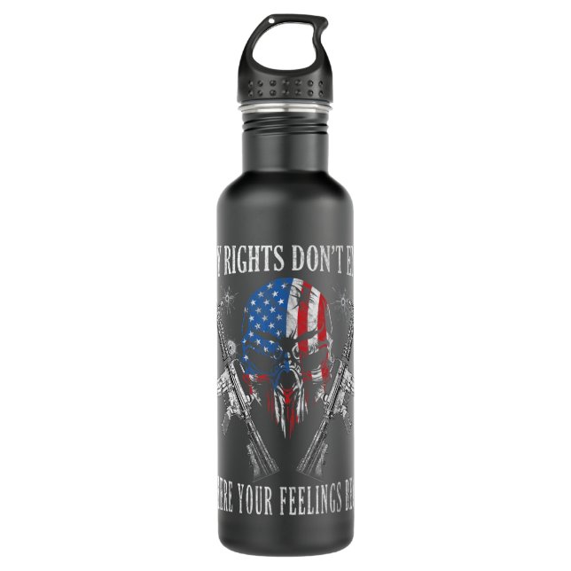 2. Abänderung Gefühle America USA Patriotic Skull Edelstahlflasche (Vorderseite)