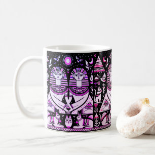 2 Ägypter mit Katzen Kaffeetasse