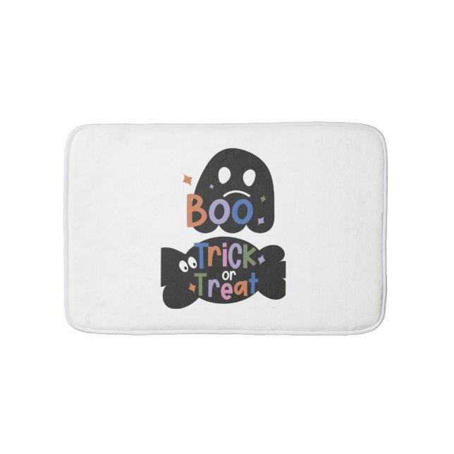 2 an einem Halloween Stickers Boo and Trick or Tre Badematte (Vorderseite)