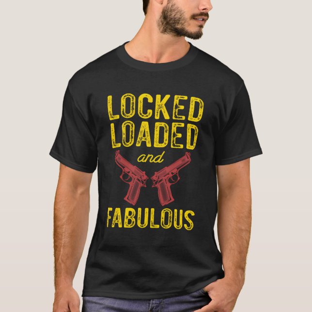 2. Änderung Funny Girl Gun Lover Ammo Bullets Gu T-Shirt (Vorderseite)
