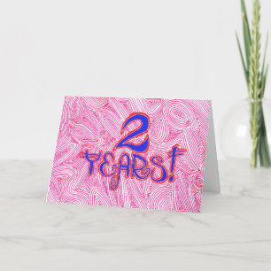 2 ans carte d'anniversaire/anniversaire de