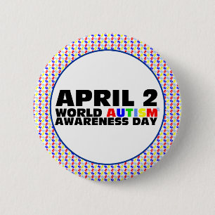 2. April: Welttag der Aufklärung über Autismus Button