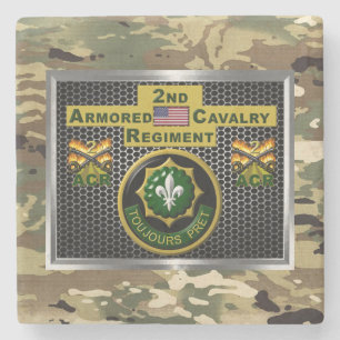 2. Armored Cavalry Regiment "Always Ready" Steinuntersetzer