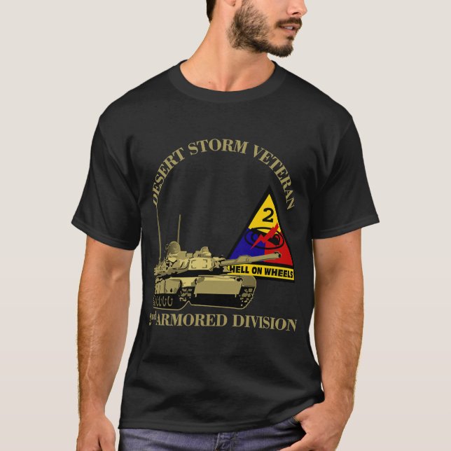 2. Armored Division Desert Storm Veteran Veteran T-Shirt (Vorderseite)