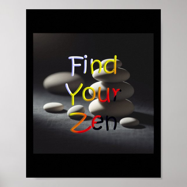 2. Aufkleber für Achtsamkeit und Meditation Poster (Vorne)