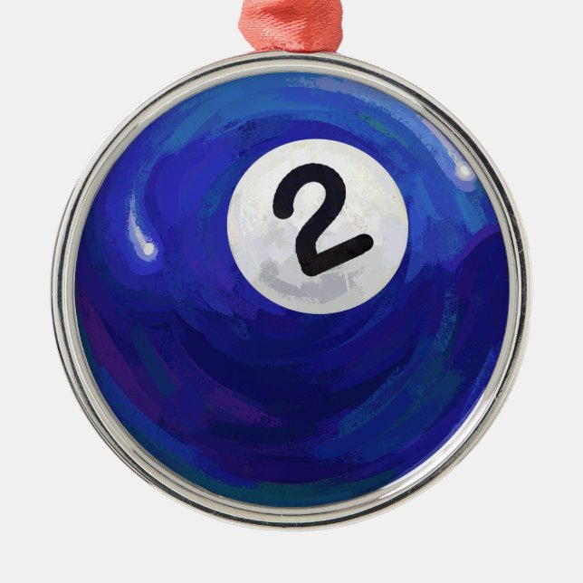 2 Ball Silbernes Ornament (Vorne)