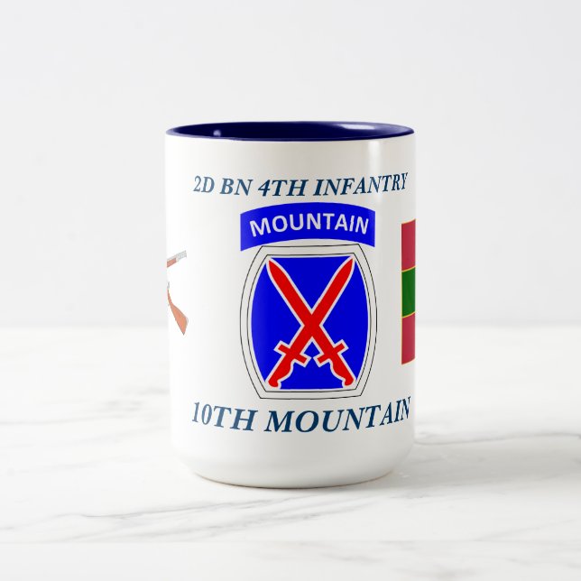 2. BATAILLON-4. INFANTERIE-10. GEBIRGSTasse Zweifarbige Tasse (Mittel)