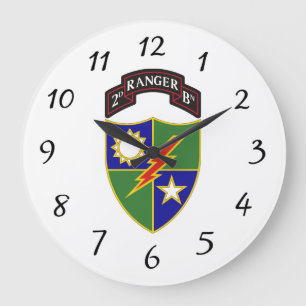 2. Bataillon - 75. Ranger Regiment - Wall Clock Große Wanduhr