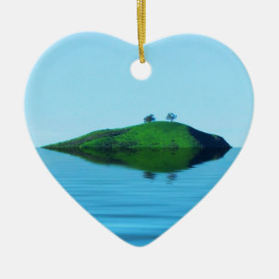 2 Baum-Insel Keramikornament