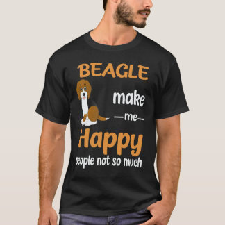 2 Beagle machen mich glücklich, Menschen nicht so  T-Shirt