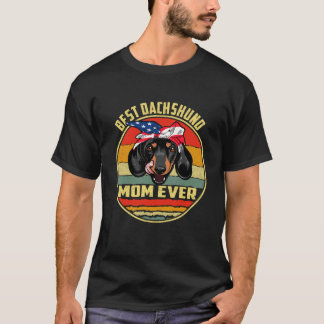 2 Beste Dachshund-Mama Aller Zeiten Vintage T-Shirt