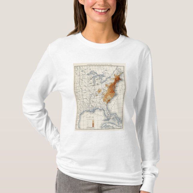 2 Bevölkerung 1790 T-Shirt (Vorderseite)