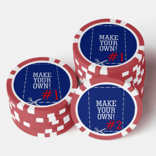 2 Bilder, um sich in 2 Schritten ganz einfach zu m Pokerchips