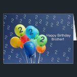 2. Birthday Card farbige Ballons Brother<br><div class="desc">Erstellt aus einem Original Studio Porto Sabbia Foto! Diese farbige Balloons-Geburtstagskarte ist als altersspezifische Karte im Alter von 1 bis 12 Jahren in verschiedenen Sprachen und für verschiedene spezifische (Familien-)Beziehungen erhältlich. Für Geburtstagsfeiern Einladungen im selben Stil,  Karo in der Einladung Bereich des Studio Porto Sabbia</div>