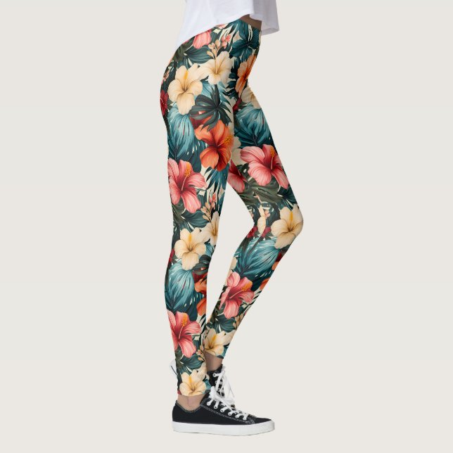 #2 Blumenmuster Leggings (Rechts)