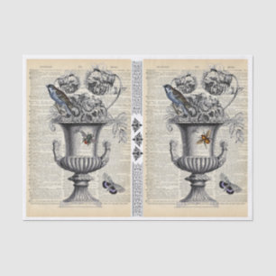 2 Blumenstäube auf einem Blatt Decoupage Tissue Pa Seidenpapier