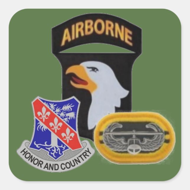 2. BN 327. INFANTRIE 101. IM FLUGZEUG STICKER (Vorderseite)