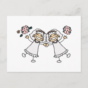 2 Bräute Ankündigungspostkarte