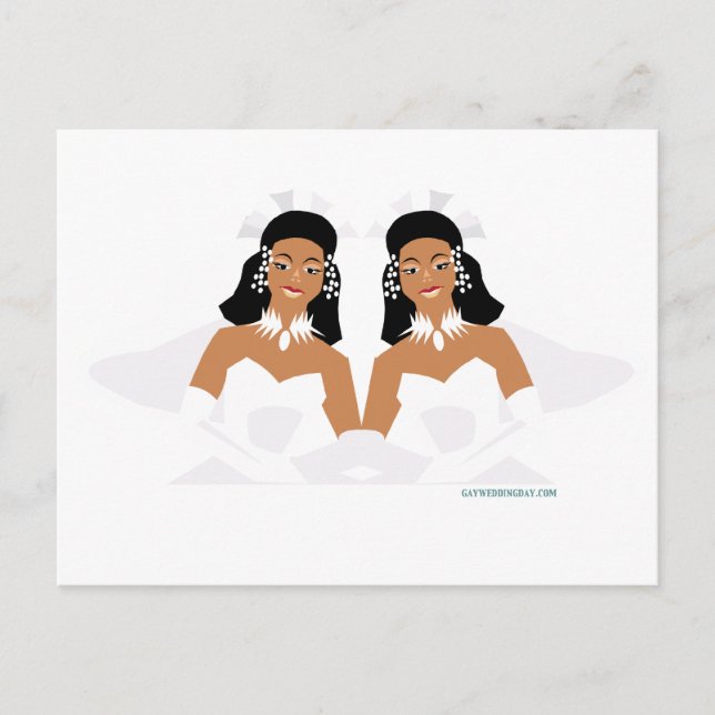 2 Brides Ethnic Postkarte (Vorderseite)
