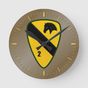 2. Brigaden-Kampfgruppe, 1. Kavallerie-Abteilung Runde Wanduhr