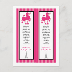 2 Buch Marks Pink Poodle Paris Eiffel Tower Einladungspostkarte